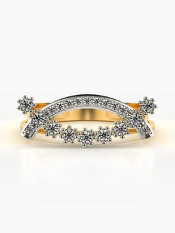 Valanova - Sterling Silver Plated with Yellow Gold and Certified Lab Grown Diamond 0.25Cts