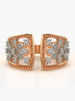 Valanova - Sterling Silver Plated with Rose Gold and Certified Lab Grown Diamond 0.36Cts