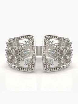 Valanova - Sterling Silver Plated with White Gold and Certified Lab Grown Diamond 0.36Cts