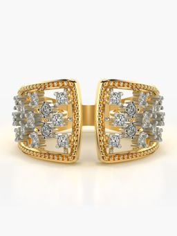 Valanova - Sterling Silver Plated with Yellow Gold and Certified Lab Grown Diamond 0.36Cts