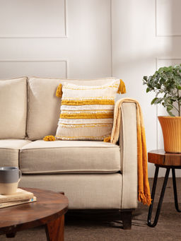 Twig & Twine - Vivid Cotton Stripe Yellow Cushion Cover