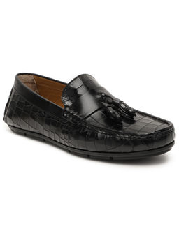 Rare Rabbit - Faro Black Moccasin Shoe Formal Shoes Moccasins