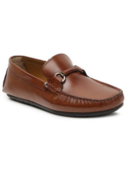 Rare Rabbit - Baros Tan Moccasin Shoe Formal Shoes Loafers
