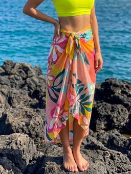 AOBA - Printed Swim Cover-Up Sarong