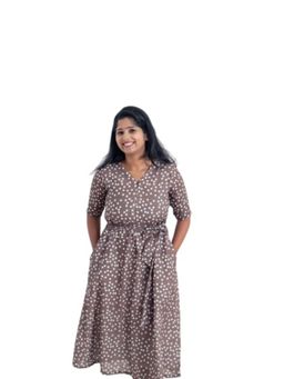 Putchi - Women Brown Cotton Dress