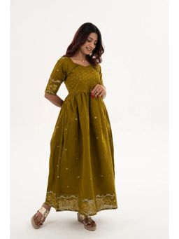 Putchi - Women Olive Cotton Dress