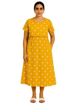 Putchi - Women Mustard Cotton Dress