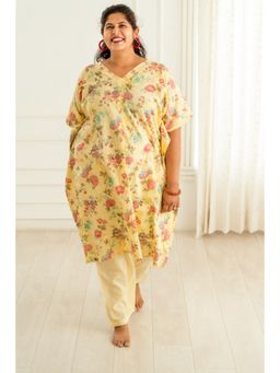 Putchi - Women Yellow Cotton Kaftan