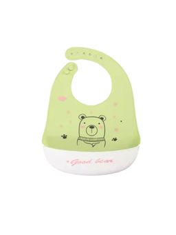 Chinmay Kids - Light Weight, Waterproof, Easy-Wipe Unisex Silicone Baby Bib Green