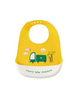 Chinmay Kids - Light Weight, Waterproof, Easy-Wipe Unisex Silicone Baby Bib Yellow