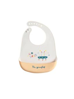 Chinmay Kids - Light Weight, Waterproof, Easy-Wipe Unisex Silicone Baby Bib White