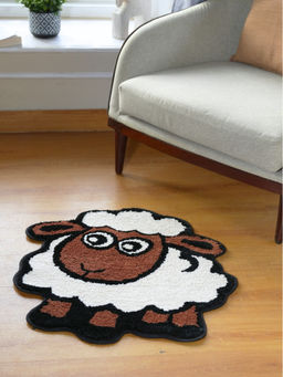 RALIA HOMES - The Shaun Sheep Brown Kids Bath Mat (M)