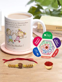 Indigifts - Love You Brother Ceramic Mug 320ml, Rakhi