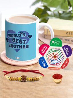 Indigifts - Worlds Best Bro Mug 320ml, Raksha Bandhan, Best Gift for Rakhi
