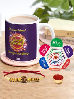 Indigifts - Special Strong Bond Quote Ceramic Mug 320ml, Rakhi