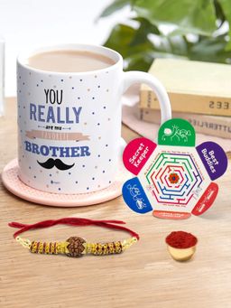 Indigifts - My Favourite Bro Mug 320ml, Raksha Bandhan Best Gift for Rakhi