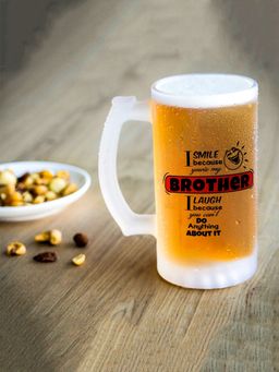 Indigifts - Smile Because You are My Brother Beer Mug, Raksha Bandhan Gift