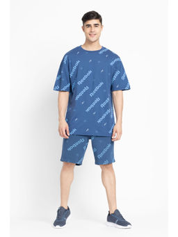 Reebok - Ri Aop Tee Blue Training T-Shirts