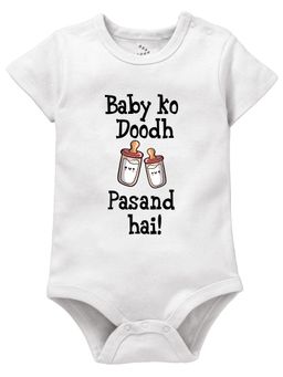 Zeezeezoo - Baby Ko Doodh Pasand Hai Newborn Baby Romper Newborn Baby Theme