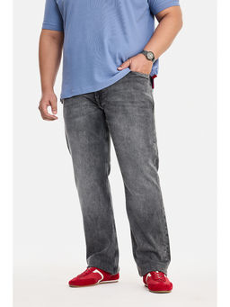 Snitch - Grey Washed Straight Casual Jeans for Men