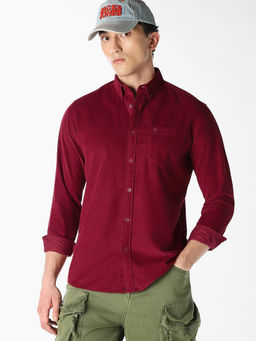 Jack & Jones - Men Red Regular Fit Casual Shirt