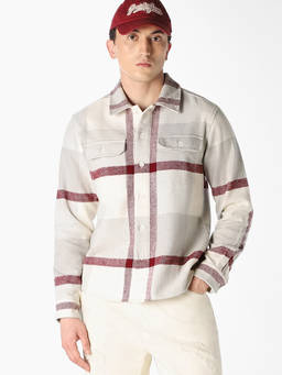 Jack & Jones - Men White Check Cotton Casual Shirt