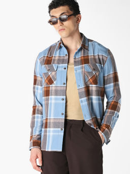 Jack & Jones - Men Check Cotton Casual Shirt