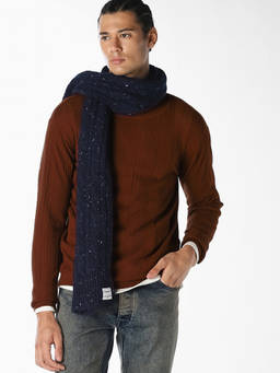 Jack & Jones - Men Brown Ribbed Knit Pullover Sweater