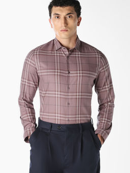 Jack & Jones - Men Purple Check Casual Shirt