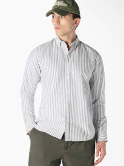 Jack & Jones - Men Striped Full Sleeves Casual Shirt