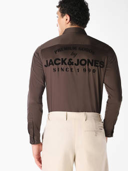 Jack & Jones - Men Brown Cotton Formal Shirt