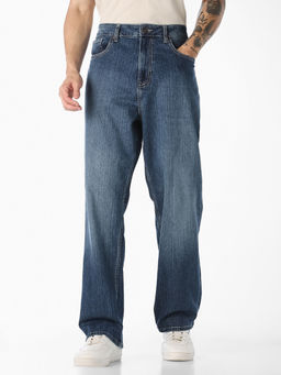 Jack & Jones - Men Dark Blue Loose Fit Jeans
