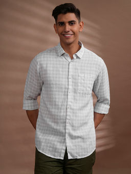 Crocodile - Men White Regular Fit Checks Shirt
