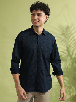 Crocodile - Men Green Regular Fit Printed Shirt