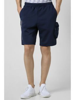 Van Heusen - Men Navy Solid Casual Shorts