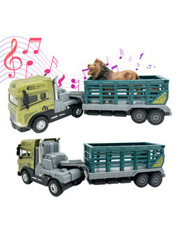 Joy Junction - 1:24 Scale Alloy Metal Rescue Truck and Trailer Set for Kids 3 Years (3-12 Years)