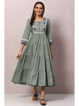 Biba - Green Flared Kurta