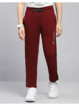 Monte Carlo - Boys Maroon Solid Trackpant