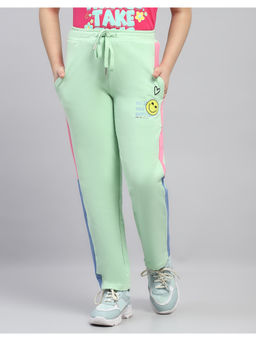 Monte Carlo - Girls Green Solid Trackpant