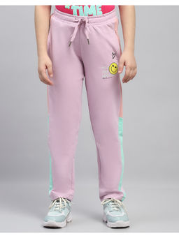 Monte Carlo - Girls Pink Solid Trackpant