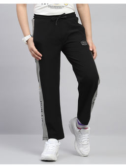 Monte Carlo - Boys Black Solid Trackpant