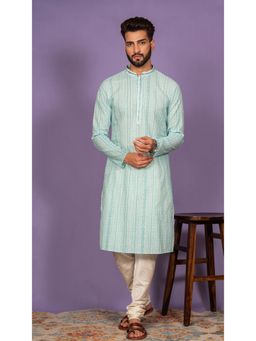 KISAH - Men Green Kurta Set (Set of 2)