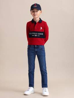 U.S. POLO ASSN. - Blue Slim Fit Stone Wash Jeans