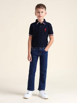 U.S. POLO ASSN. - Navy Blue Relaxed Fit Dark Wash Jeans