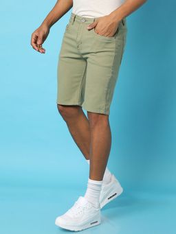 Campus Sutra - Men Solid Regular Denim Shorts