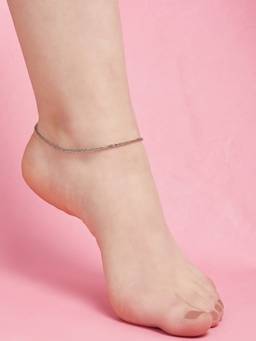Zavya - Twirl Weave 925 Sterling Silver Anklet