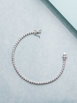 Zavya - Interlink CZs 925 Sterling Silver Bracelet