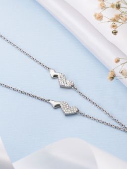 Zavya - Beating Heart 925 Sterling Silver Bracelet Combo