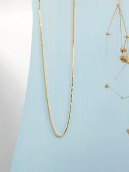 Zavya - Sleek and Modern Golden Plated 925 Silver Box Chain