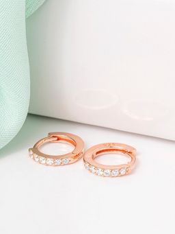 Zavya - The Classic Rose Gold Moment Hoop 925 Silver Earrings
